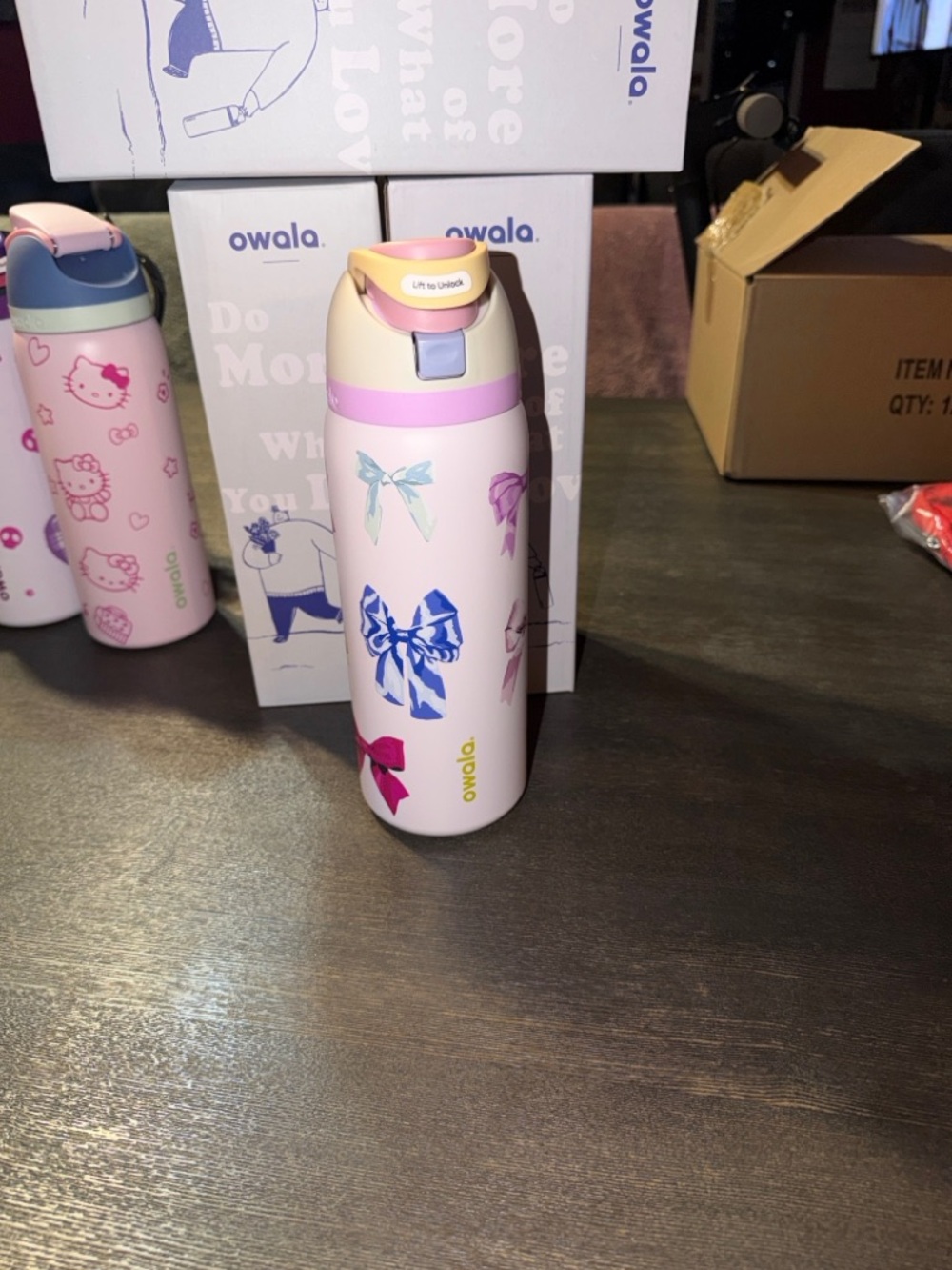 Owala Pink Bow Stainless Steel Water Bottle